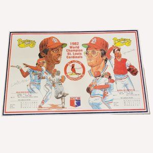 Vtg St. Louis Cardinals Pantera's Pizza 1982 World Champion Placemat